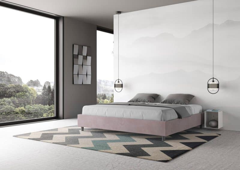 Letto super king size da 200cm sommier Azelia Glicine - immagine 3