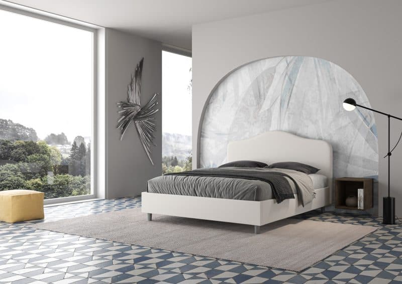Letto matrimoniale da 160cm Barbara Bianco - immagine 2