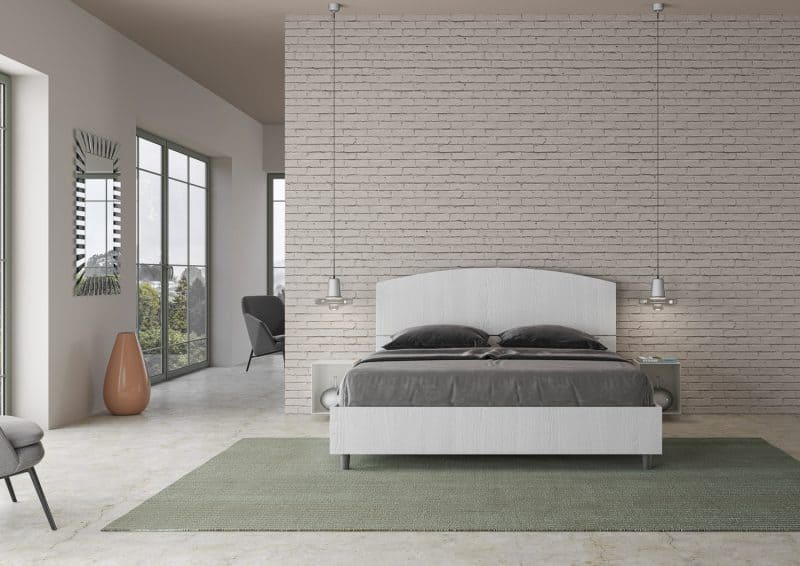 Letto matrimoniale da 160cm Dora bianco frassino - immagine 4