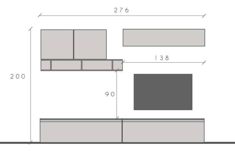 PARETE TV LIMITY 2 BASE PENSILI COMP 27A 01