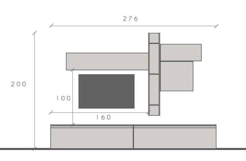 PARETE TV LIMITY 2 BASE PENSILI COMP 29 02