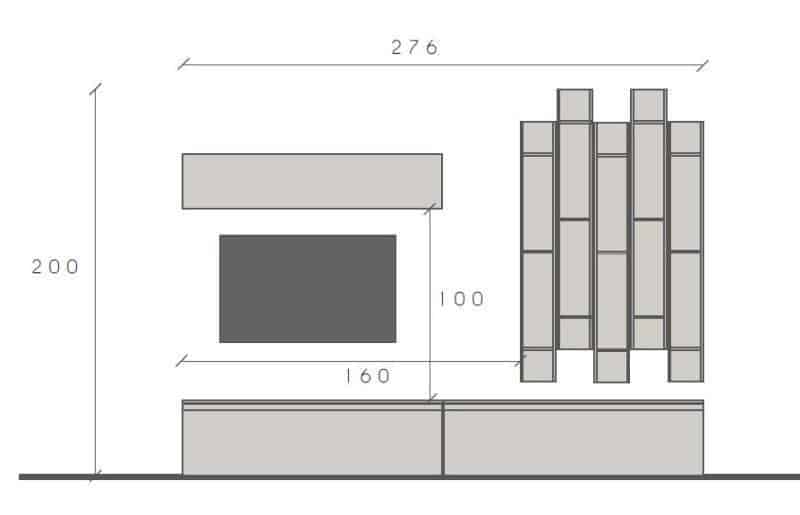 PARETE TV LIMITY 2 BASE PENSILI COMP 30 03