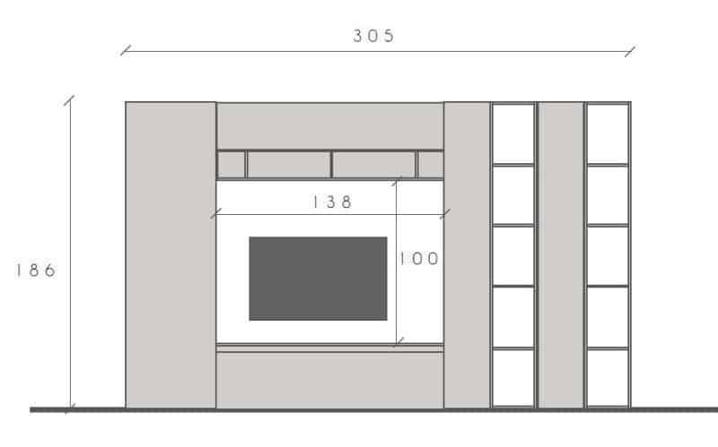 PARETE TV LIMITY 2 BASE PENSILI COMP 36 04 1