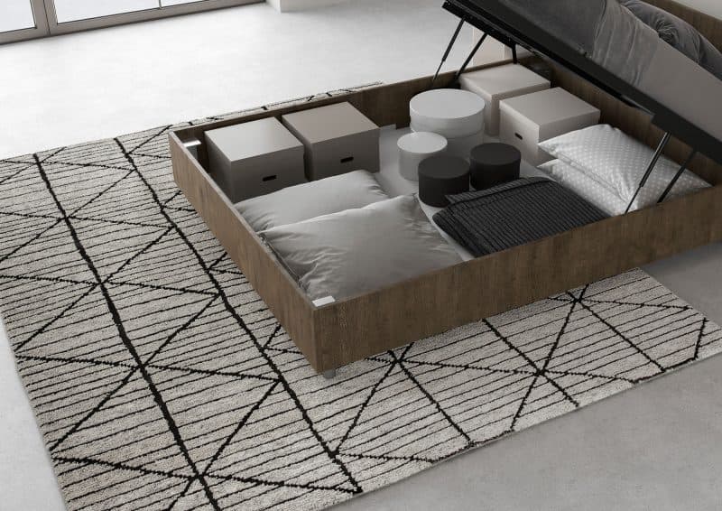 Letto alla francese da 140cm Demas testata inclinata noce - immagine 4