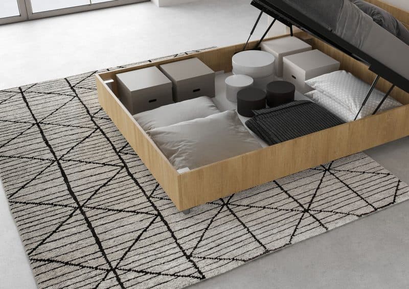 Letto alla francese da 140cm Ankel testata inclinata quercia natura - immagine 4
