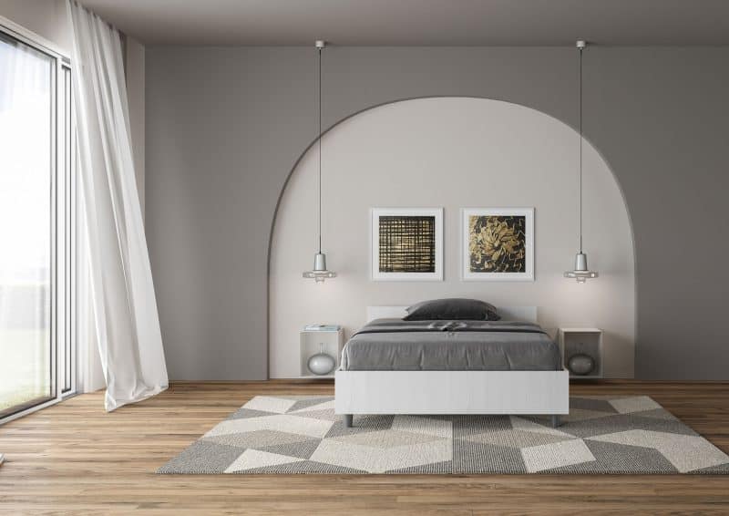 Letto da una piazza e mezzo da 120cm Nuamo bianco frassino - immagine 3