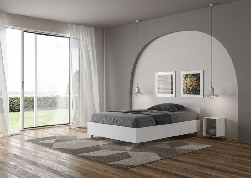 Letto da una piazza e mezzo da 120cm Nuamo bianco frassino - immagine 2