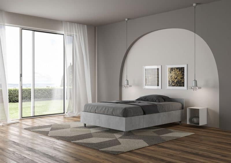 Letto da una piazza e mezzo da 120cm Nuamo cemento - immagine 2