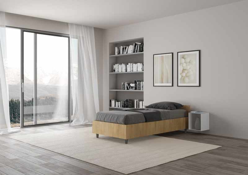 Letto singolo da 80cm Nuamo quercia natura - immagine 2