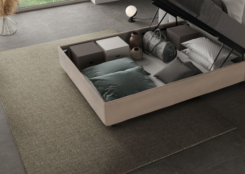 Letto una piazza e mezza da 120cm Antea Large sabbia - immagine 4
