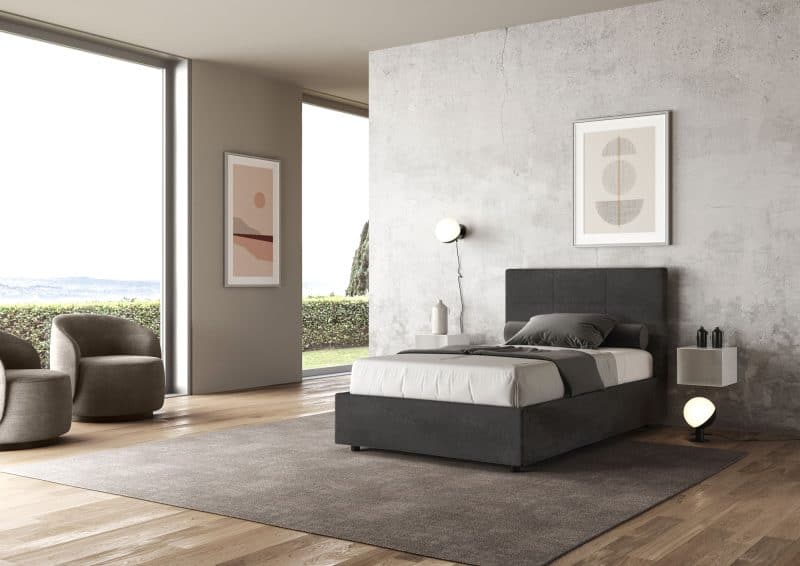Letto una piazza e mezza da 120cm Mika Grigio - immagine 2