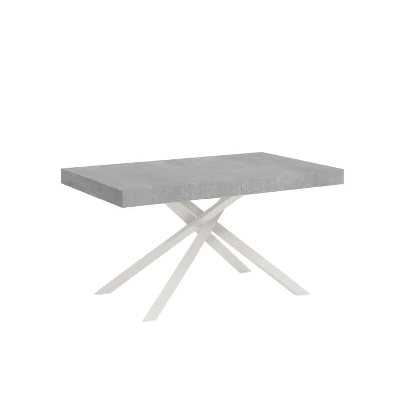 Tavolo allungabile gambe incrociate Karida 160x80 telaio bianco - immagine 8
