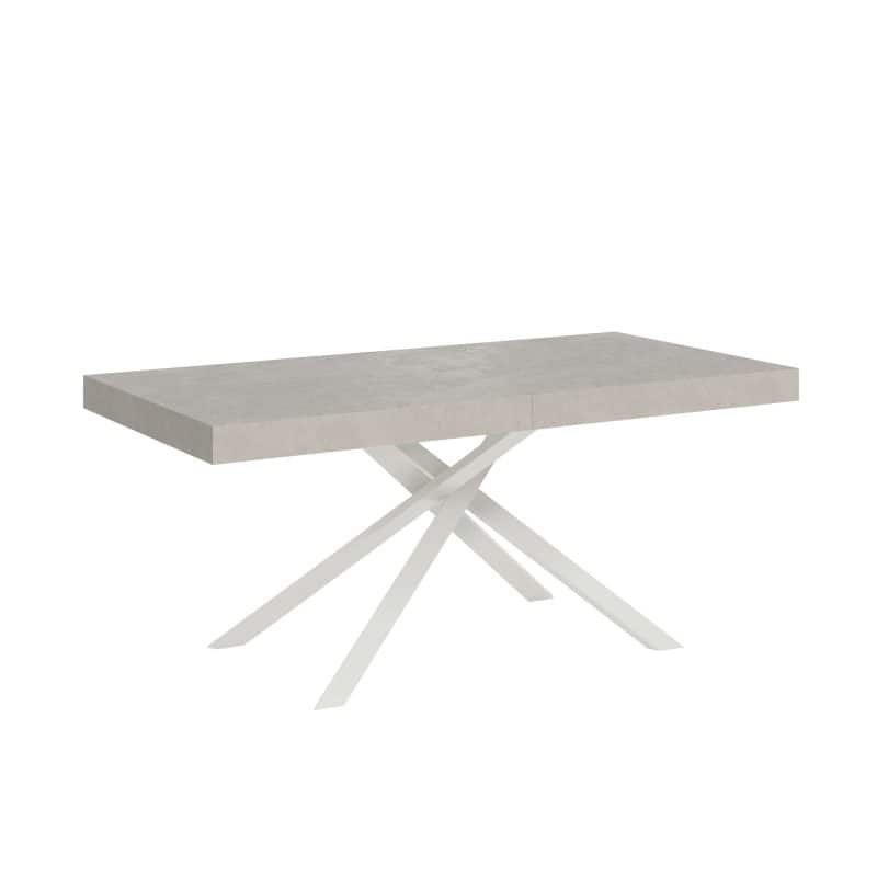 Tavolo allungabile gambe incrociate Karida 180x90 telaio bianco - immagine 25