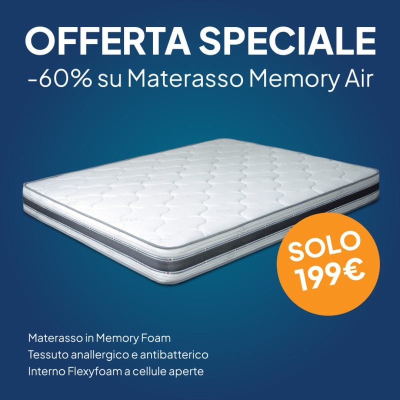 PROMOZIONE memory air comfort 160x190cm