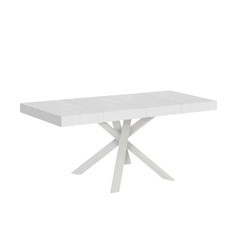 tavolo clerk 90 premium telaio bianco aperto telaio bianco bianco frassino sfondo bianco