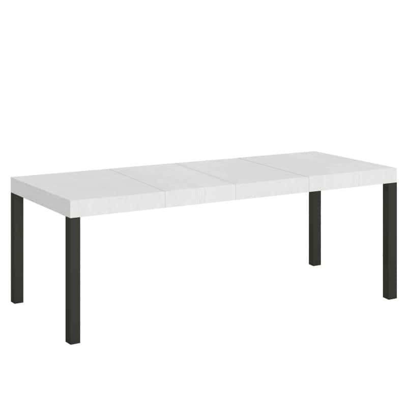 tavolo everyday premium 160 2 allunghe bianco frassino sfondo bianco