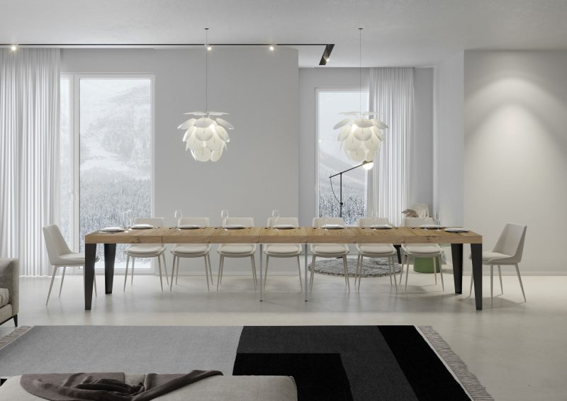 Tavolo allungabile Flame Premium 180x90 (allunghe con bordo) - immagine 7