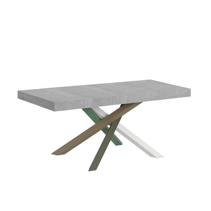 tavolo volantis multicolor 4a premium antracite 130 aperto cemento