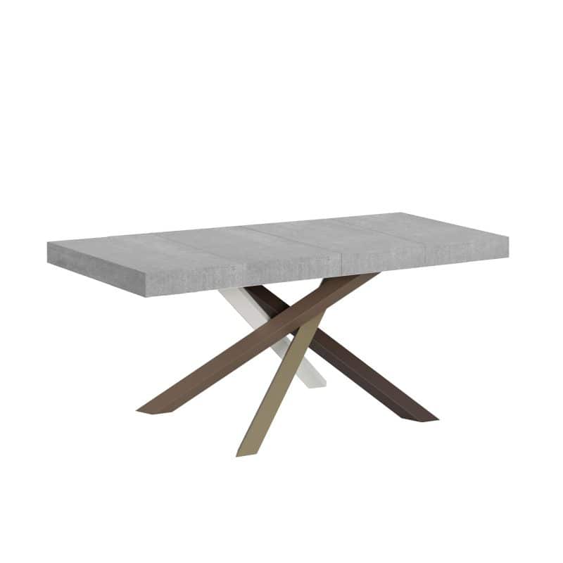 tavolo volantis multicolor 4c premium antracite 130 aperto cemento
