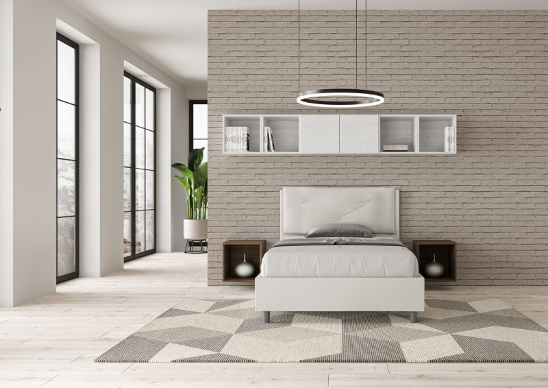Letto una piazza e mezza da 120cm Appia Large bianco - immagine 3