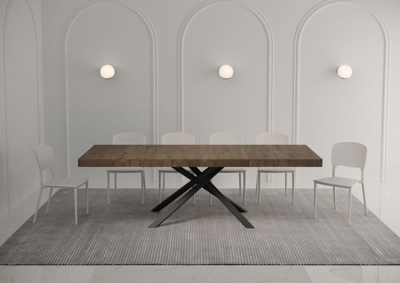Tavolo allungabile gambe incrociate 160x90 Karida - immagine 17