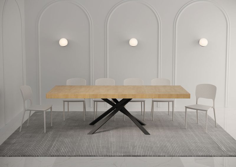 Tavolo allungabile gambe incrociate 160x90 Karida - immagine 11