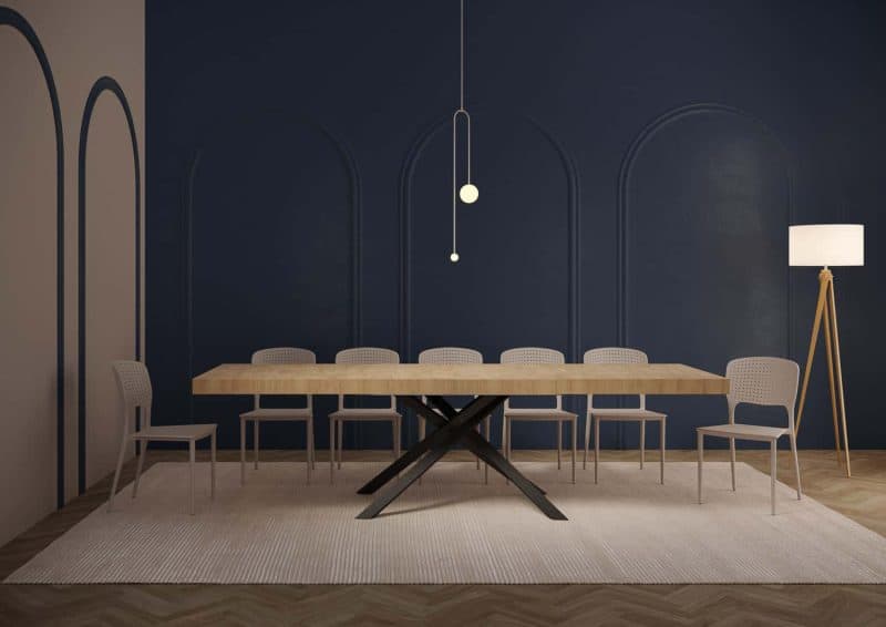 Tavolo allungabile gambe incrociate Karida 200x90 - immagine 11