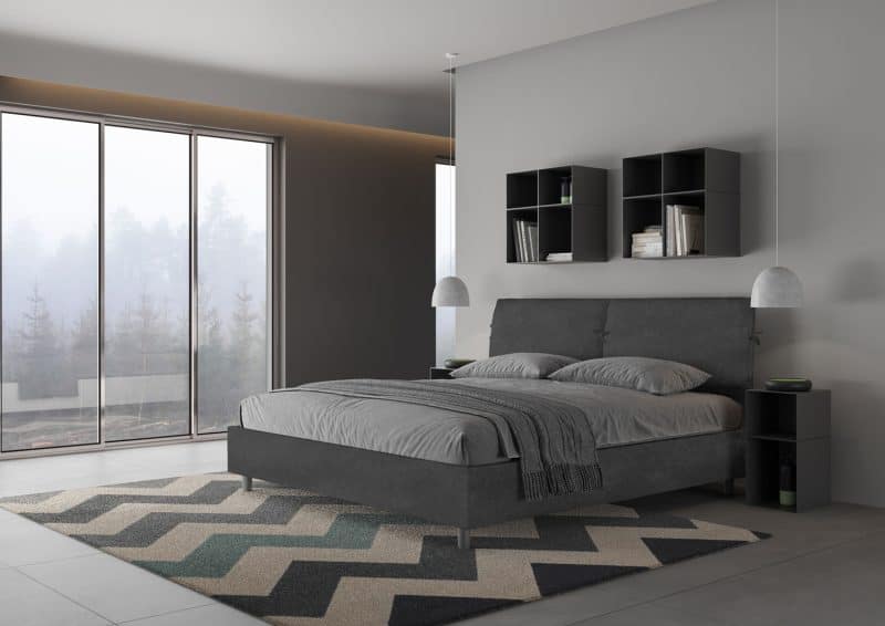 Letto king size da 180cm Mados grigio - immagine 2
