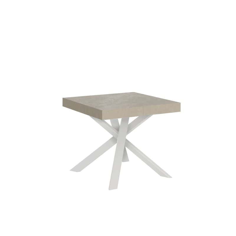 Tavolo Clerk 90x90 allungabile telaio bianco - immagine 13