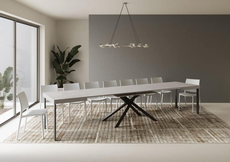 Tavolo allungabile gambe incrociate 120x90 Karida - immagine 28