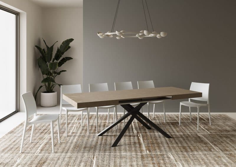 Tavolo allungabile gambe incrociate Karida 120x80 - immagine 19