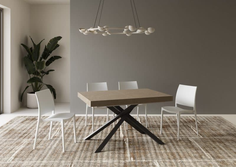 Tavolo allungabile gambe incrociate Karida 120x80 - immagine 18