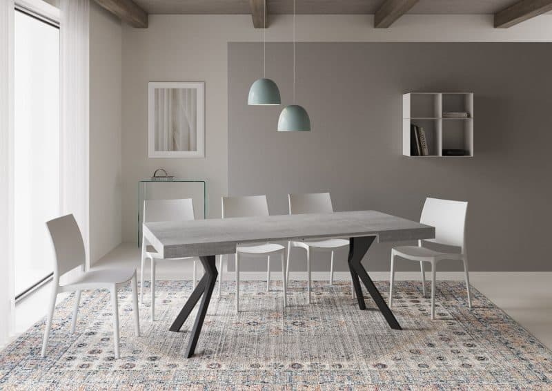 Tavolo Dolcezza 90x90 allungabile telaio antracite - immagine 7