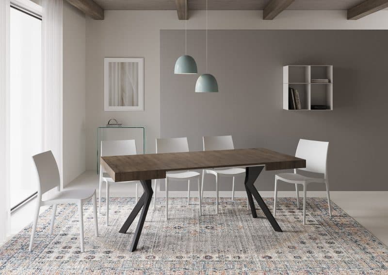 Tavolo Dolcezza 90x90 allungabile telaio antracite - immagine 4
