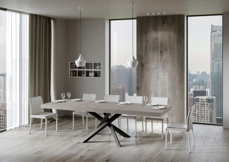 Tavolo allungabile gambe incrociate Volantis Premium 180x90 (allunghe con bordo) - immagine 21