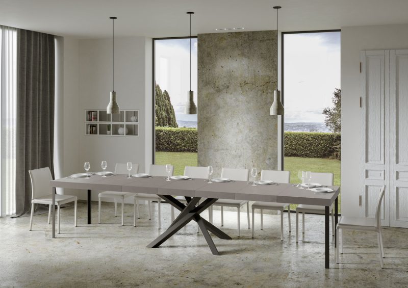 Tavolo allungabile gambe incrociate Volantis Premium 180x90 (allunghe con bordo) - immagine 22