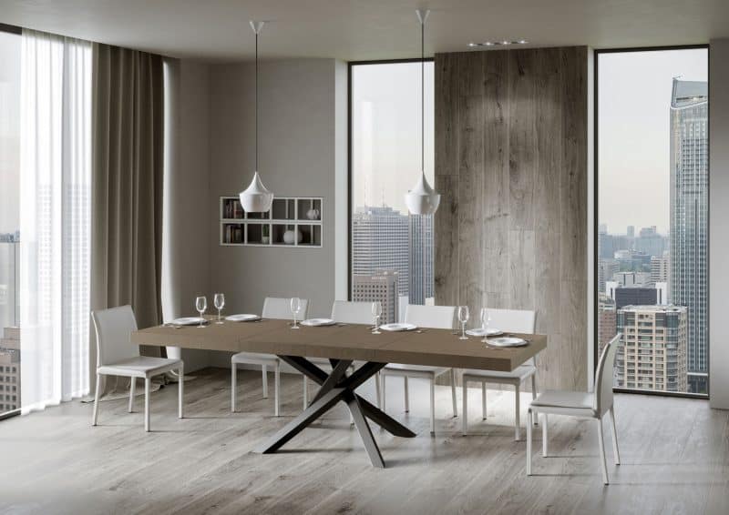 Tavolo allungabile gambe incrociate Volantis Premium 180x90 (allunghe con bordo) - immagine 18