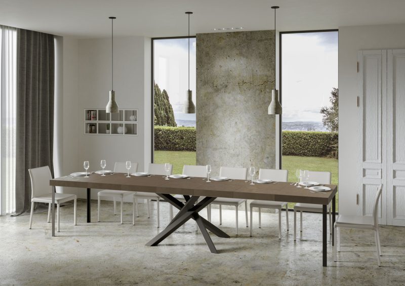Tavolo allungabile gambe incrociate Volantis Premium 180x90 (allunghe con bordo) - immagine 19