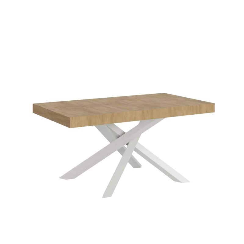 Tavolo allungabile gambe incrociate Volantis 200x90 telaio bianco - immagine 2