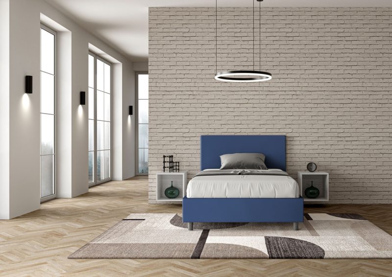Letto una piazza e mezza da 120cm Adele blu - immagine 3