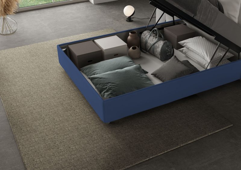Letto una piazza e mezza da 120cm Adele blu - immagine 4