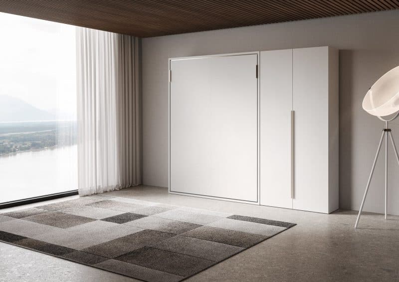 Letto a scomparsa matrimoniale con armadio due ante 160x200 Versia - immagine 12