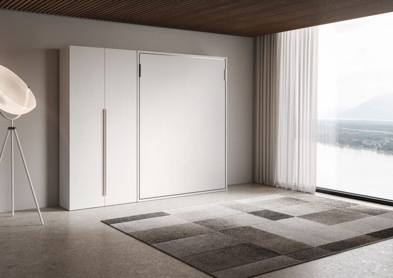 Letto a scomparsa matrimoniale con armadio due ante 160x200 Versia - immagine 9