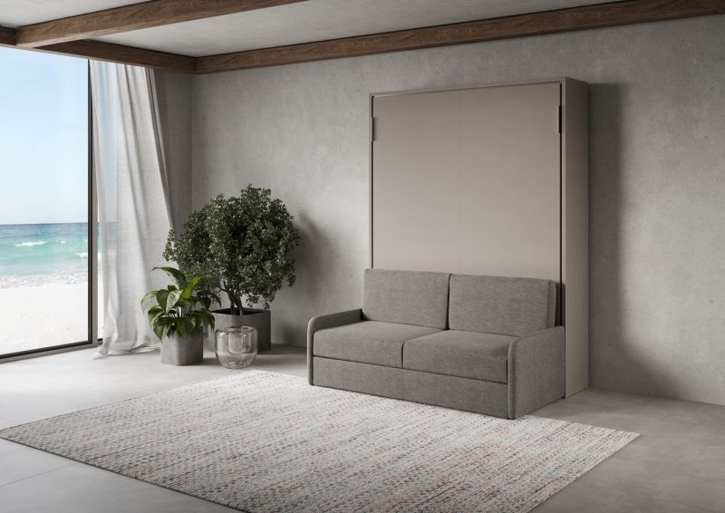 Letto a scomparsa alla francese con divano 140x200 Versia - immagine 5