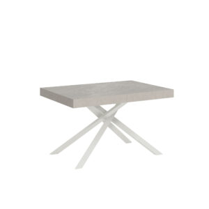Tavolo allungabile 140/244x90 cm Karida cashmere gambe bianche