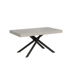 Tavolo allungabile 160/264x90 cm Karida cashmere gambe antracite